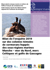 Bilan : Suivi 2019 sur des colonies témoins de Cormorans huppés des sous-régions marines Manche - Mer du Nord, Mer Celtique et golfe de Gascogne