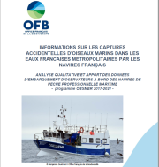 ANALYSE QUALITATIVE ET APPORT DES DONNEES D'EMBARQUEMENT D'OSERVATEURS A BORD DES NAVIRES DE PECHE PROFESSIONNELLE MARITIME - programme OBSMER 2017-2021 