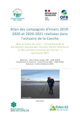 Bilan des campagnes d'hivers 2019-2020 et 2020-2021 réalisées dans l'estuaire de la Canche - Mise en place du suivi " Surveillance de la distribution spatiale des limicoles côtiers hivernants et des activités humaines de l'estran " (protocole RNF)