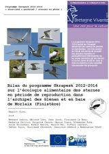 Bilan : Programme Skrapesk 2012-2014 sur l'écologie alimentaire des sternes en période de reproduction dans l'archipel des Glénan et en baie de Morlaix (Finistère)