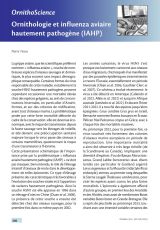 Article : Ornithologie et influenza aviaire hautement pathogène (IAHP) - OrnithoScience