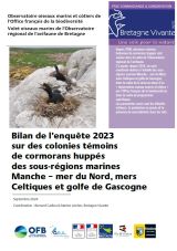 Bilan : Suivi 2023 sur des colonies témoins de Cormorans huppés des sous-régions marines Manche - Mer du Nord, Mer Celtique et golfe de Gascogne